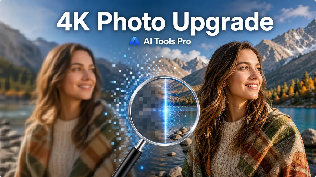 4K Photo Upgrade prompt visual