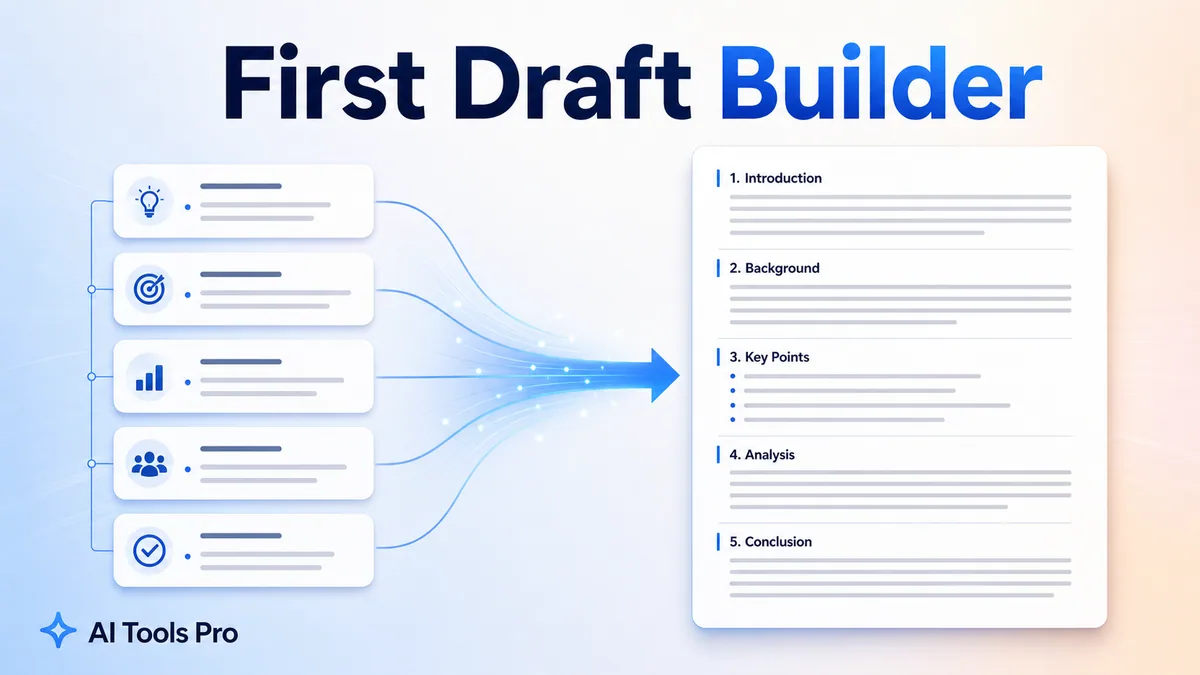 First Draft Builder prompt visual