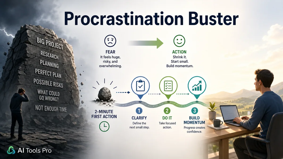 Procrastination Buster prompt visual
