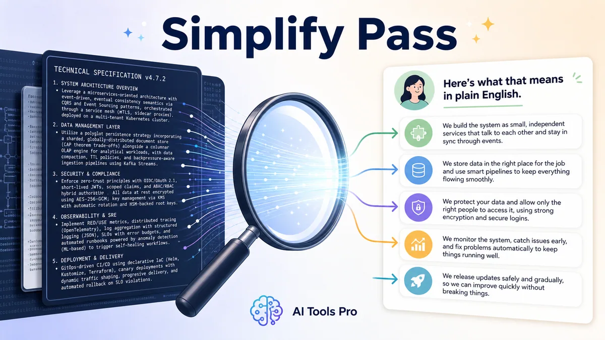 Simplify Pass prompt visual
