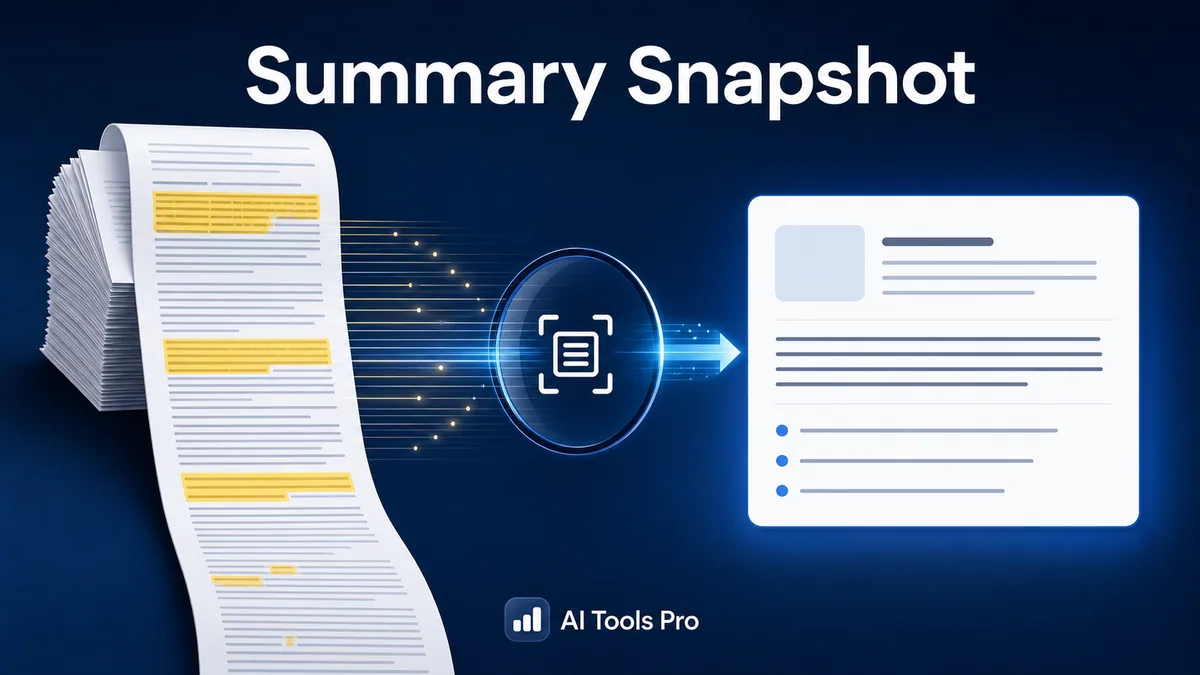 Summary Snapshot prompt visual