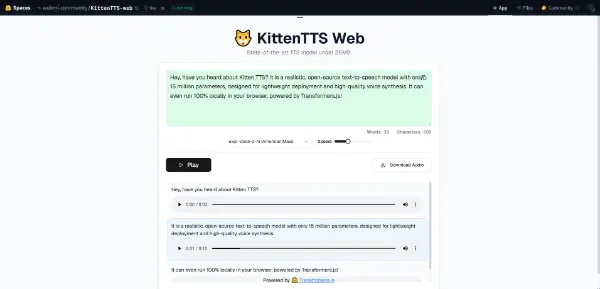 KittenTTS Web