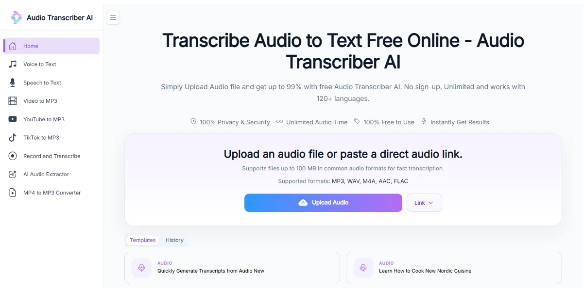 Audio Transcriber AI