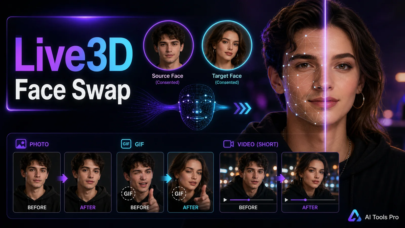 Live3D Face Swap